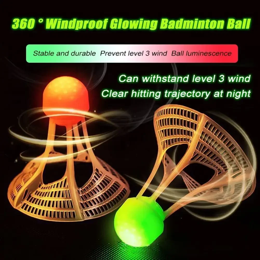 Badminton Outdoor - 1/5 adet Işıklı Badminton Topları, Gece