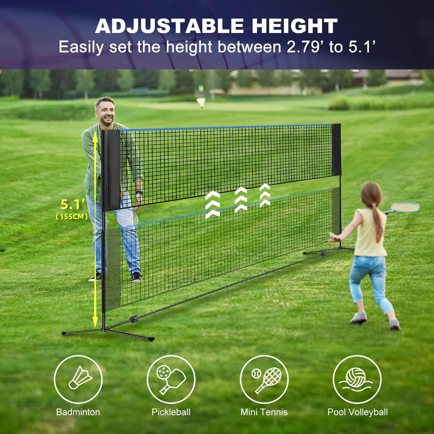 10FT Yüksek Çelik Çok Amaçlı S - Badminton Outdoor incelemesi ve fiyatı
